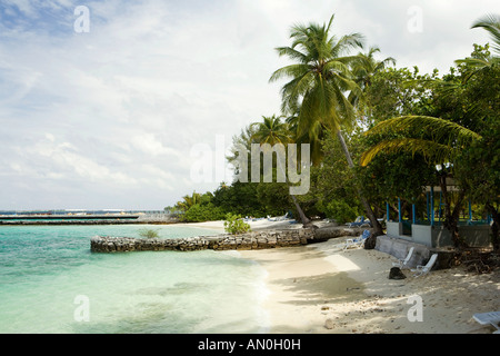 Maldive atollo di Addu Gan equatore Village Resort beach Foto Stock