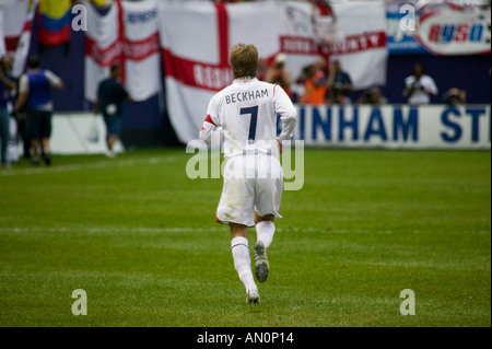 Soccer superstar e Inghilterra national team giocatore David Beckham field stadium Maggio 2005 Foto Stock