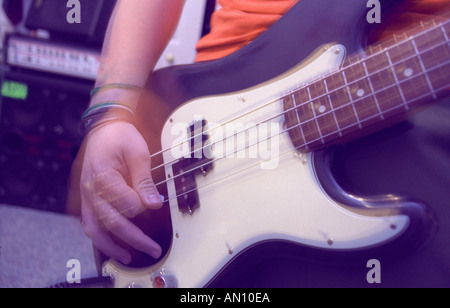 Rock n Roll guitar closeup Foto Stock