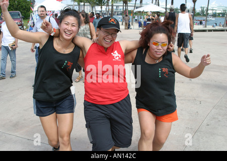 Miami Florida,Bayfront Park,Hong Kong Dragon Boat Race Festival,festival,celebrazione,fiera,etnico,evento,comunità,vicino,Asian Asian Asian Asian Asian etnia immigra Foto Stock