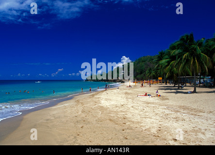 Il Puerto Rican persone, nuoto, Crash barca Beach, a nord di Aguadilla, Porta del Sol, pianure costiere Valley, Puerto Rico, Caraibi, West Indies Foto Stock