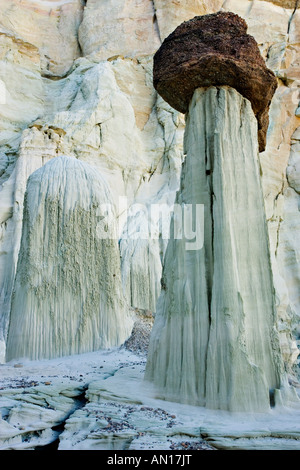 Wahweap Hoodoo Toadstoool Gosts bianca scalinata di pietra calcarea Escalante monumento nazionale USA Utah Foto Stock