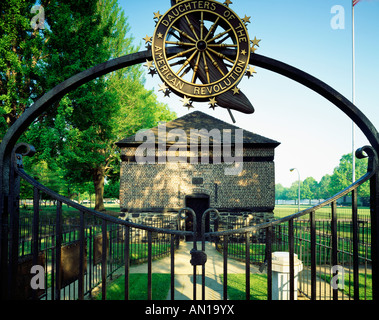 Blocco House Featured a Fort Pitt, costruito 1764 Da Col. Henry Boquet; Point Park di Pittsburgh, in Pennsylvania, STATI UNITI D'AMERICA Foto Stock