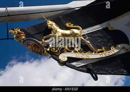 Prua di SS in Gran Bretagna nel mondo il primo grande nave di ferro sulla giornata d'estate con cielo blu Bristol Avon Somerset Foto Stock