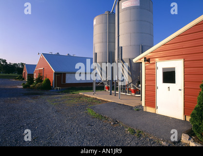 Vista esterna del case di graticola 414 piedi lungo Lancaster County PENNSYLVANIA Foto Stock