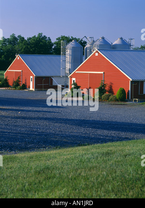 Vista esterna del case di graticola 414 piedi lungo Pennsylvania Foto Stock