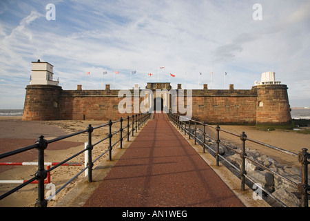 Pesce persico Rock Fort New Brighton Wirral Merseyside England Foto Stock