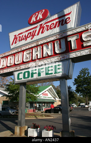 Raleigh North Carolina, Krispy Kreme Donuts, NC 102403 0001 Foto Stock