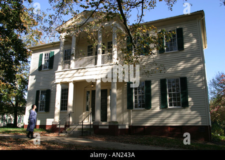 Raleigh North Carolina, Mordecai Historic Park, casa di case di case residenza, costruito 1785 1826 greco Revival, i visitatori viaggio viaggio viaggio tour Foto Stock