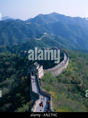 Grande Muraglia a Mutianyu, Pechino, Cina Foto Stock