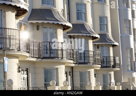 Worthing, Proprietà Regency Cresent balcone Foto Stock