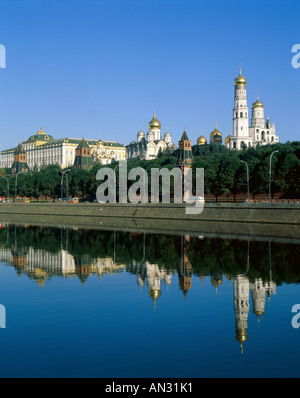 Il Cremlino e fiume Moskva, Mosca, Russia Foto Stock
