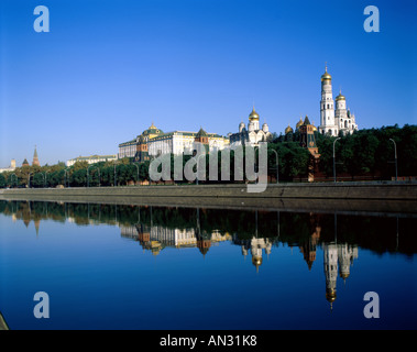 Il Cremlino e fiume Moskva, Mosca, Russia Foto Stock