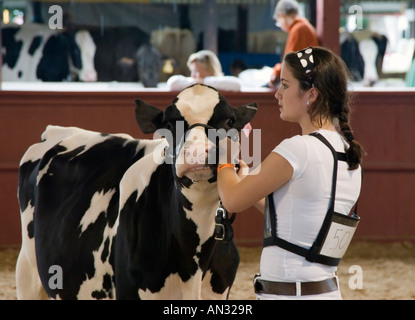 4H mostra zootecnica presso il Dutchess County Fair di Rhinebeck NY Foto Stock