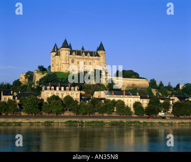 Saumur Castello (Chateau de Saumur), Saumur, Valle della Loira, Francia Foto Stock