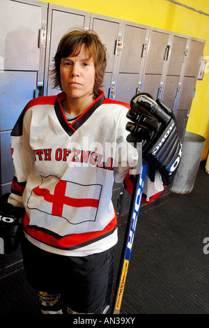 Pic martin phelps 17 06 06 reporter nick swindon Ice hockey tournament presso il centro link debbie palmer Foto Stock