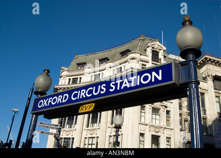 Oxford Circus stazione metropolitana di Londra Inghilterra REGNO UNITO Foto Stock