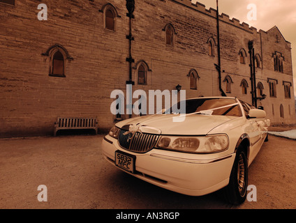 Limousine matrimonio 01, Newstead Abbey Foto Stock