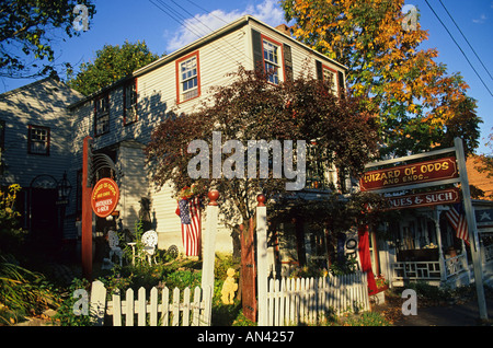 Maine Wiscasset negozio di antiquariato esterno Foto Stock