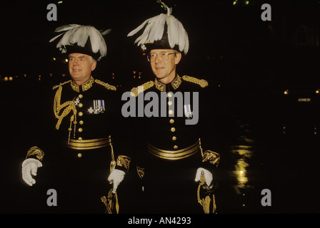 Funzionari di arrivare alla Guildhall banchetto per il nuovo sindaco di Londra Foto Stock