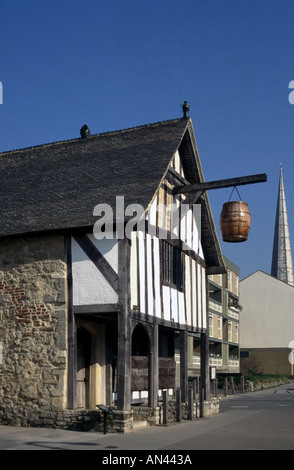 Città di Southampton la struttura di legno residence uno dei primissimi superstite case di mercanti in Inghilterra Foto Stock