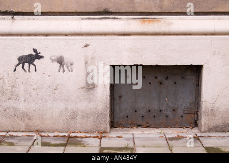 Graffiti su un muro, Vienna, Austria Foto Stock