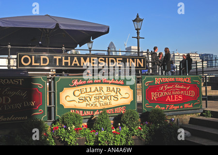 Vecchio Upcross Inn, St Mary Overy's Dock, Southwark Foto Stock