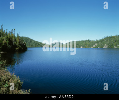 Accanto al lago route 138 regione di Charlevoix Québec Foto Stock