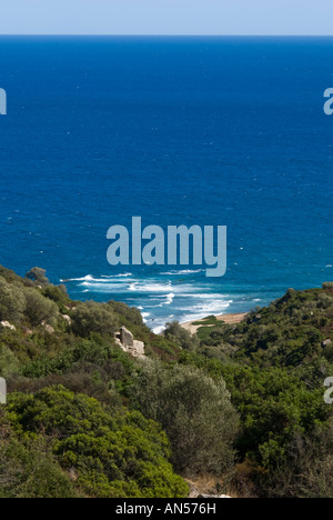 Italia Sardegna linea costiera di Punta Molentis Villasimius Cagliari Foto Stock