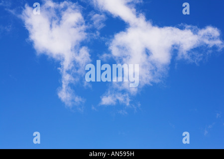 Cielo blu e bianco puffy nuvole per uso come riempire gli sfondi in disegni e ritocco di foto Foto Stock