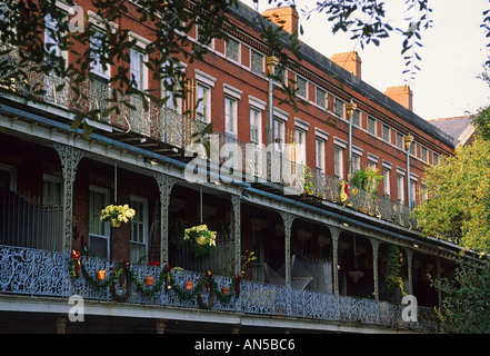 Louisiana New Orleans French Quarter Pontalba Appartamenti vicino a Jackson Square Foto Stock