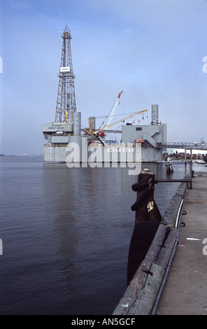 L'energia offshore del centro di Ocean Star di perforazione offshore Rig e museo, Porto di Galveston, Texas Foto Stock