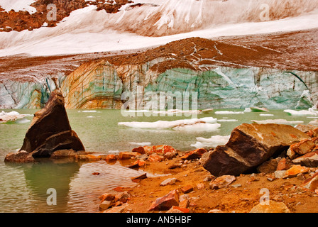 Il lago glaciale a Monte Edith Cavell, Jasper National Park, Alberta Canada Foto Stock