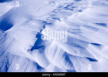 Derive di neve sul plateau nel nord-est dell'Islanda Foto Stock