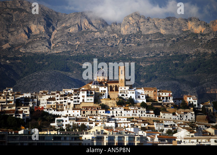 Altea hilltop village, Costa Blanca, Provincia di Alicante, Spagna Foto Stock