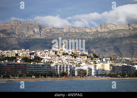 Altea hilltop village, Costa Blanca, Provincia di Alicante, Spagna Foto Stock