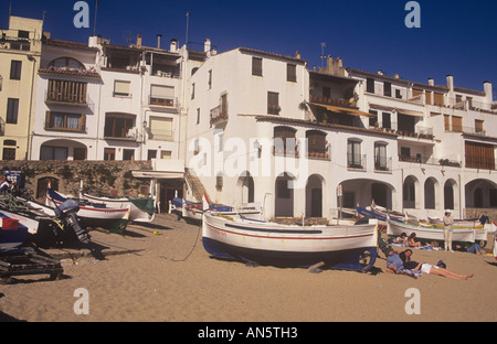 Calella de Palafrugell, provincia di Gerona, Costa Brava Catalogna Foto Stock