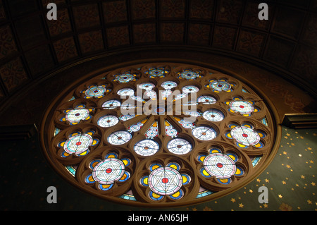 Il recentemente rinnovato Eldridge Street sinagoga nel Lower East Side di New York Foto Stock