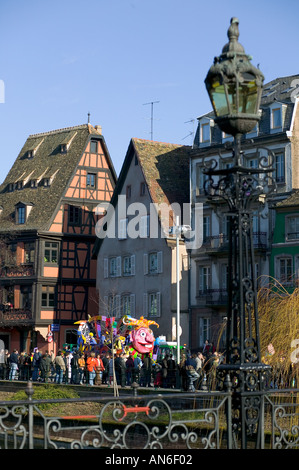 Francia Alsazia Strasburgo sfilata di carnevale Foto Stock