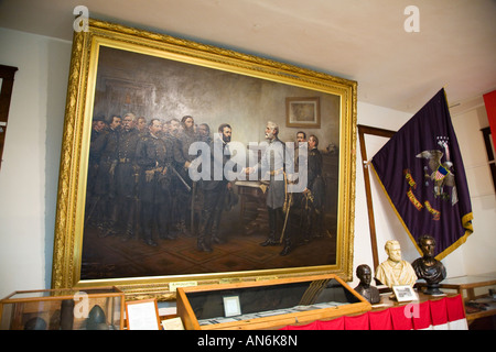 ILLINOIS Galena la pace in unione di Thomas Nast dipinto raffigura la rinuncia di Robert e Lee di Ulisse S Grant Foto Stock