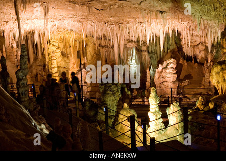 Israele il Soreq Grotta Stalattitica Riserva Naturale detta anche Grotta Avshalom 82 metro lungo 60 metri grotta larga Foto Stock