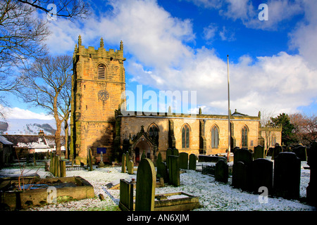 St Edmunds Chiesa Castleton Hope Valley Parco Nazionale di Peak District Derbyshire England Regno Unito Regno Unito Foto Stock