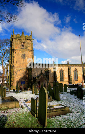 St Edmunds Chiesa Castleton Hope Valley Parco Nazionale di Peak District Derbyshire England Regno Unito Regno Unito Foto Stock