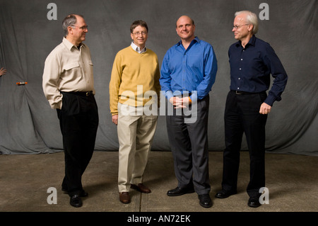 Il 14 giugno 2006 Microsoft senior leadership team fotografati a un raduno aziendale a Ballmer cacce del punto iniziale di Washington. Foto Stock