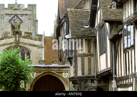 Il Lord Leycester Hospital in Warwick Warwickshire Inghilterra Foto Stock