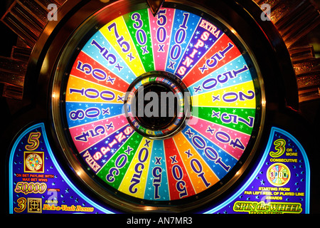 Casino a gettone slot machines Las Vegas Ruota della Fortuna Foto Stock