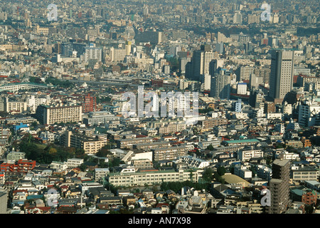 Vista aerea del quartiere residenziale accanto a Shinjuku Tokyo Giappone Foto Stock