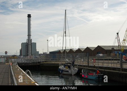 Shoreham (Brighton B) stazione di alimentazione / Shoreham Harbour, West Sussex. Foto Stock