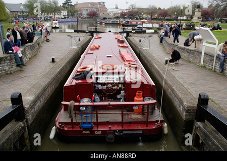 Ristorante galleggiante in blocco, Stratford on Avon Foto Stock