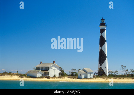 Cape Lookout Faro di Cape Lookout National Seashore, Beaufort, North Carolina, STATI UNITI D'AMERICA Foto Stock